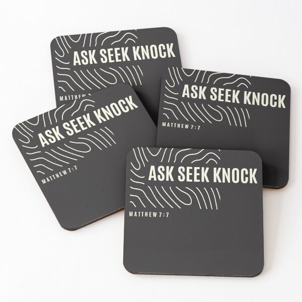 Item preview, Ask Seek Knock - Matthew 7:7 | Christian Quote designed and sold by cidolopez.