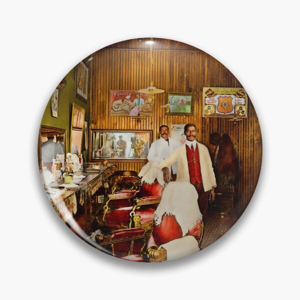 Item preview, Barber - Two gents in their barbershop 1900 designed and sold by Mike Savad Photography.