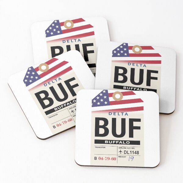 Item preview, Etiqueta de equipaje de la aerolínea Buffalo (BUF) de Nueva York designed and sold by travelwitheric.