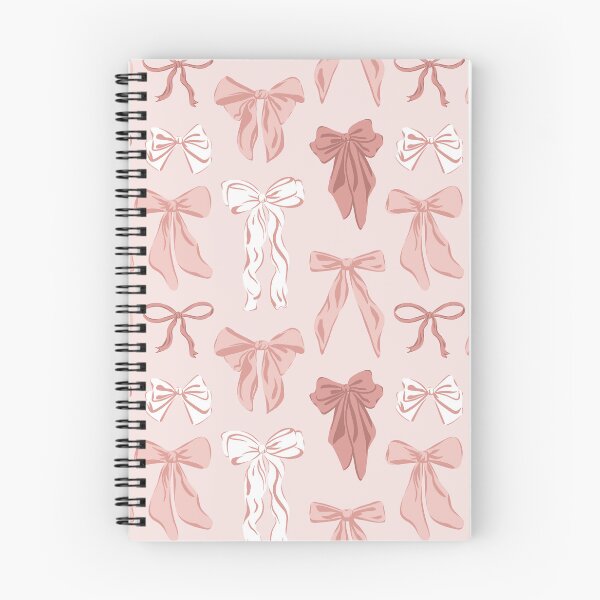 Item preview, Coquette feminine demure pink & white bows on preppy light pink designed and sold by sheena lange.