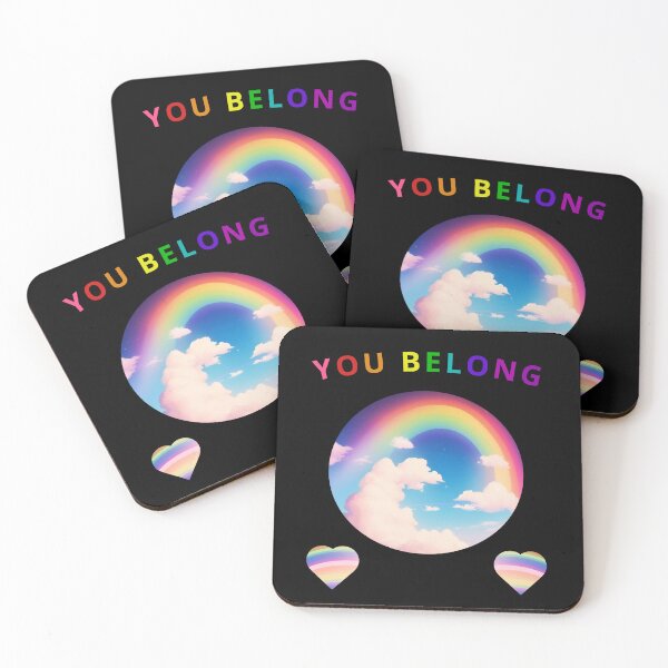 Item preview, You Belong - Rainbow Skies with Heart Design for Inclusivity designed and sold by FallenStarArt.