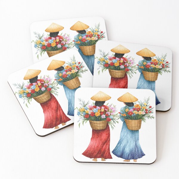 Item preview, Vietnamese flower girls designed and sold by TheOosh.