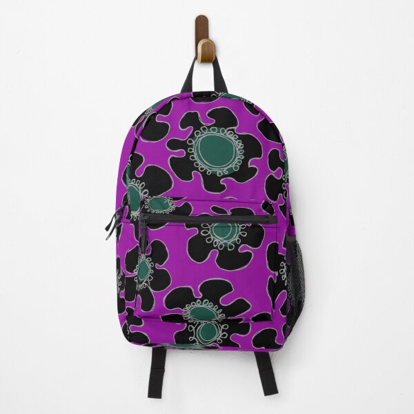 Item preview, Hand Drawn Single Line Black Daisies on Deep Magenta Pattern designed and sold by schorrnuff.