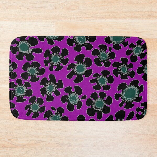 Item preview, Hand Drawn Single Line Black Daisies on Deep Magenta Pattern designed and sold by schorrnuff.