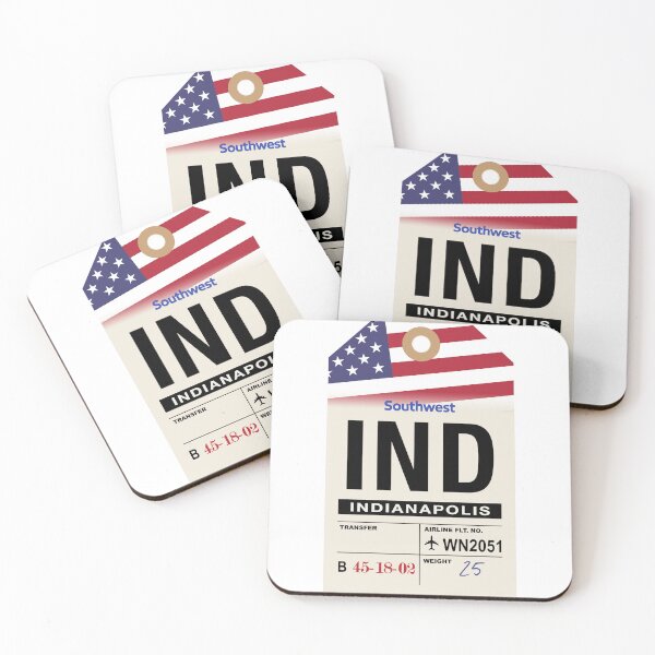 Item preview, Indianapolis (IND) Indiana Airline Luggage Tag designed and sold by travelwitheric.