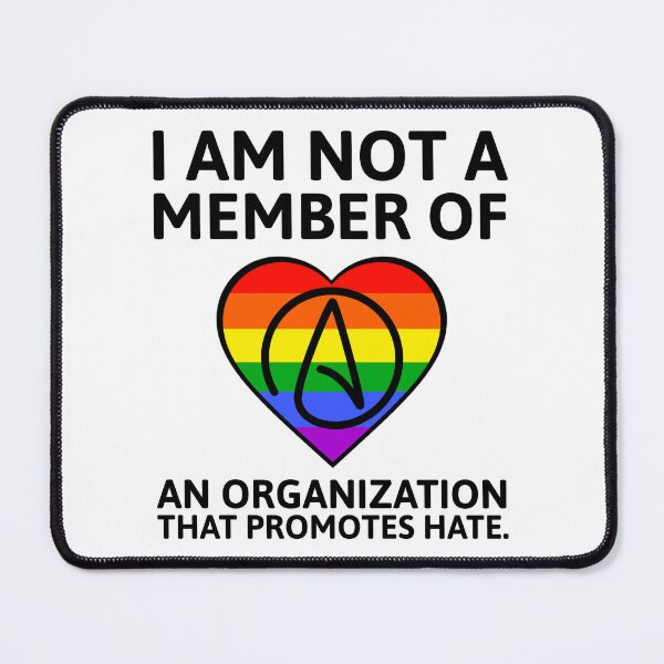 Item preview, LGBTQ ally atheist designed and sold by Rachel the Artist .
