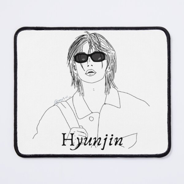 Item preview, Hyunjin - Black Lineart w/ name designed and sold by itsaiaaa.