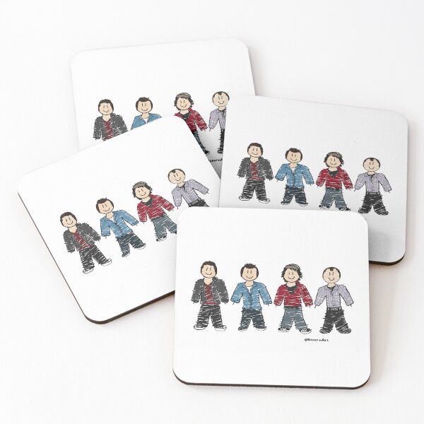 Item preview, Four Lifelong Friends Stick Figures designed and sold by RoserinArt.