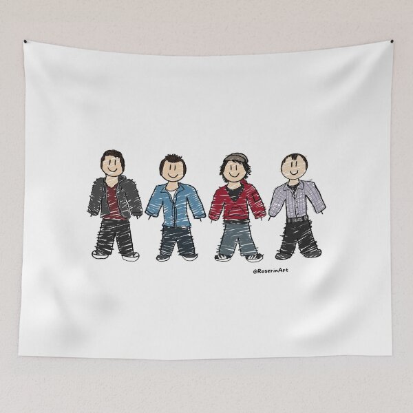 Item preview, Four Lifelong Friends Stick Figures designed and sold by RoserinArt.