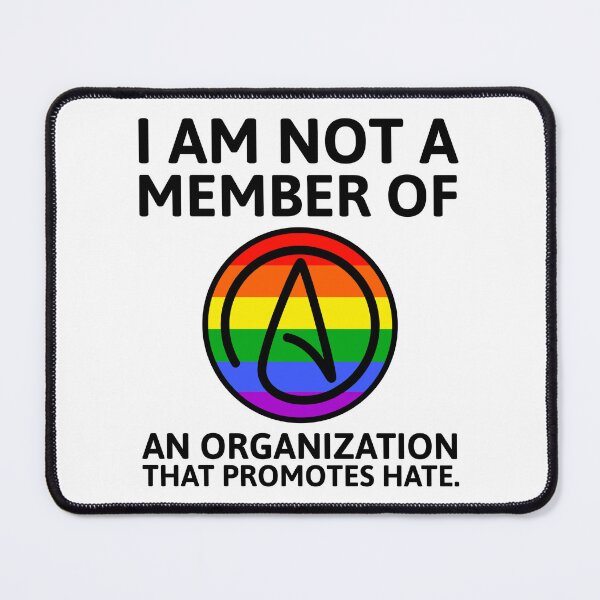 Item preview, LGBTQ ally atheist designed and sold by Rachel the Artist .