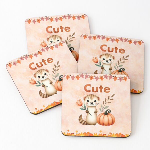 Item preview, Autumn Cutie - Adorable Animal with Pumpkin Design designed and sold by Fantacaroo Designs.