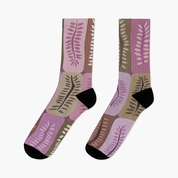 Item preview, Hand Drawn Dancing Ferns Pattern in Dusty Lavender and Taupe designed and sold by schorrnuff.