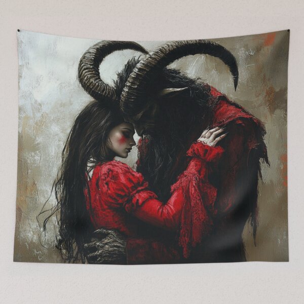 Item preview, Satan and his lover designed and sold by CursedbyLilith.