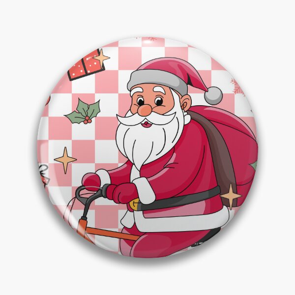 Item preview, Jingle Bell Santa on a Bicycle - Fun Christmas Holiday Design designed and sold by thepixfactory.