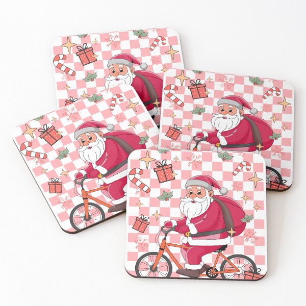 Item preview, Jingle Bell Santa on a Bicycle - Fun Christmas Holiday Design designed and sold by thepixfactory.