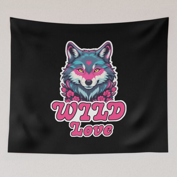Item preview, Valentine's Wild Love Wolf Heart for Valentines Day designed and sold by wingstar.