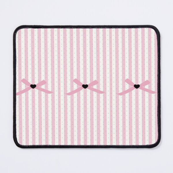Item preview, Coquette bow pink stripes pattern designed and sold by Pixiedrop.