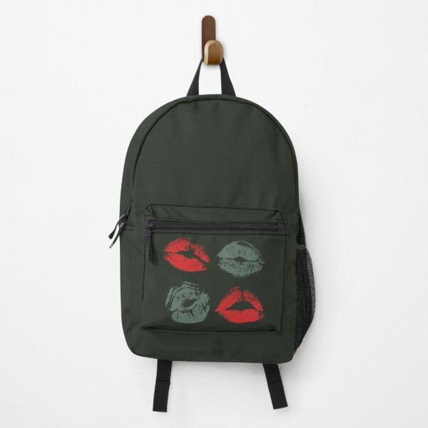 Item preview, Preppy Christmas Lips Art Red and Green Lipstick Artwork designed and sold by digifaxdesign.