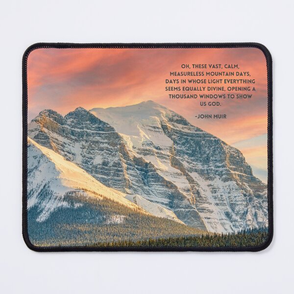 Item preview, John Muir Quote on Snowy Mountain God Creation Faith Nature Inspired designed and sold by Neeshki.