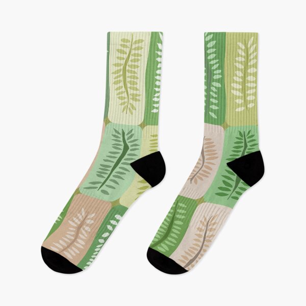 Item preview, Hand Drawn Dancing Ferns in Muted Earth Tones Pattern designed and sold by schorrnuff.