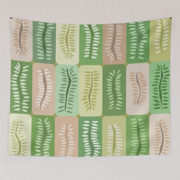 Item preview, Hand Drawn Dancing Ferns in Muted Earth Tones Pattern designed and sold by schorrnuff.