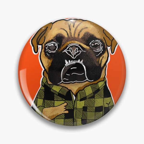 Item preview, Ruckus the pug dog  designed and sold by CrookedbyMS.