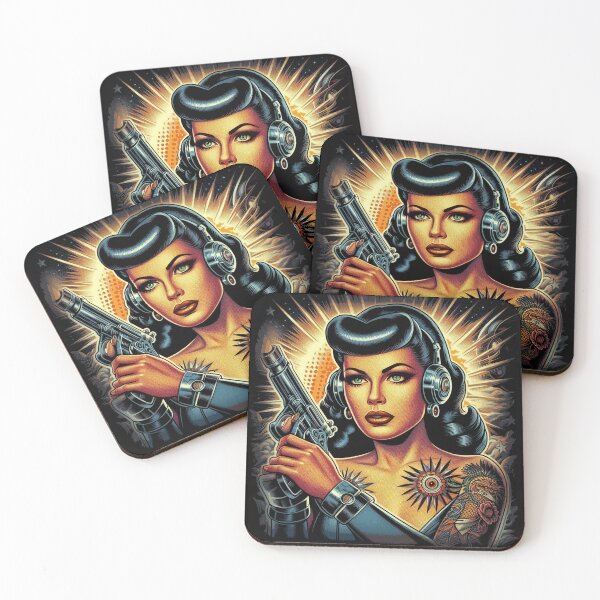 Item preview, Retro Sci-fi Pin-up designed and sold by PulpVintage.