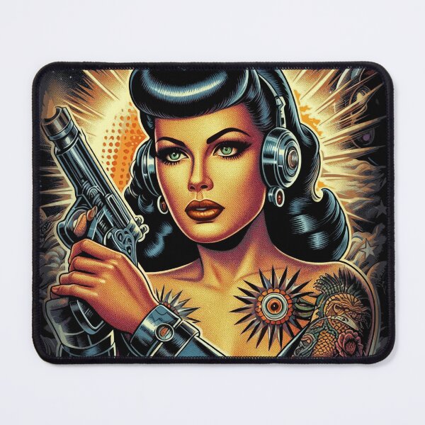 Item preview, Retro Sci-fi Pin-up designed and sold by PulpVintage.