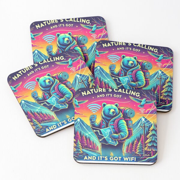 Item preview, Nature's Calling Adventure Bear  Futuristic Hiking Tech Vibes designed and sold by alkareem-ca.