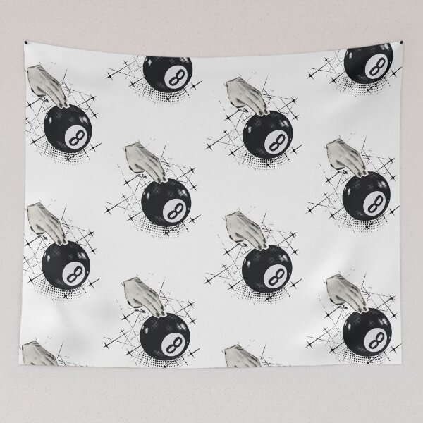 Item preview, 8 Ball Altered Art Aesthetic Decor Black and White Y2K Retro 90's Stickers designed and sold by digifaxdesign.