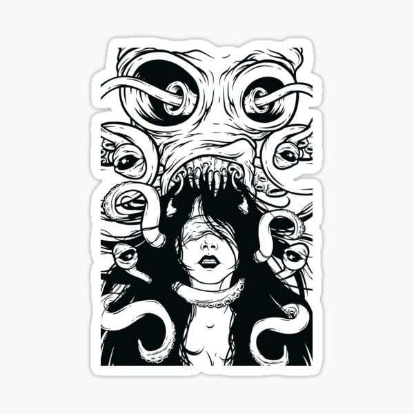 Blindfolded woman Sticker for Sale by artwork-ty