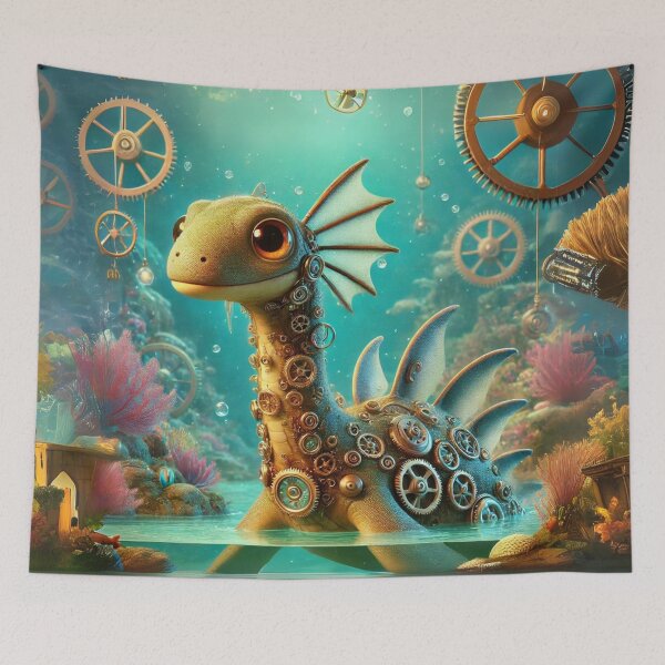 Item preview, Steampunk Elasmosaurus designed and sold by Sillytoe.