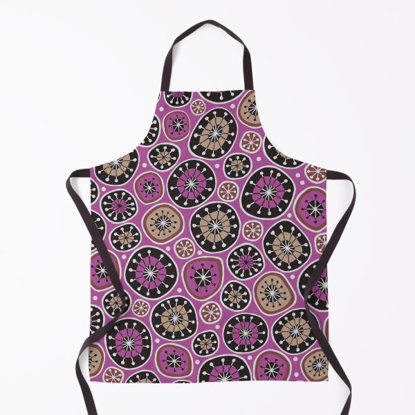 Item preview, Pink Tan and Black Hand Drawn Mid Century Geometric Pattern designed and sold by schorrnuff.