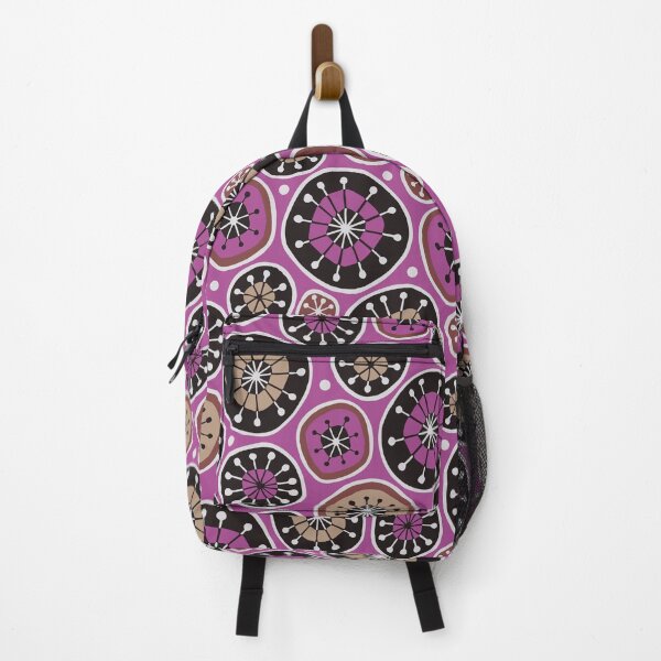 Item preview, Pink Tan and Black Hand Drawn Mid Century Geometric Pattern designed and sold by schorrnuff.