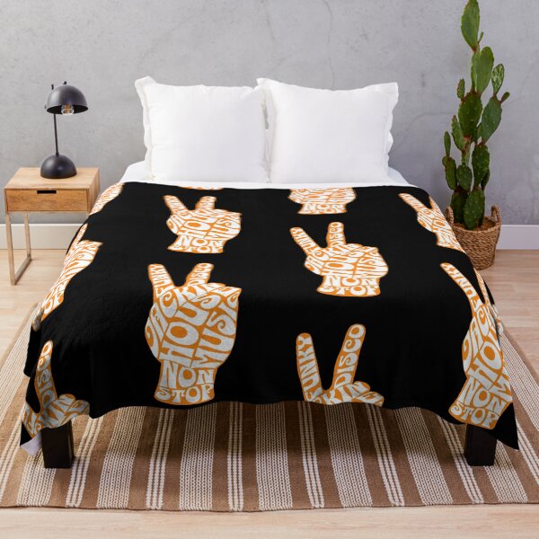 Item preview, JACKIN HOUSE  - Peace Font Fingers (Black/Orange)  designed and sold by Discothreadz.