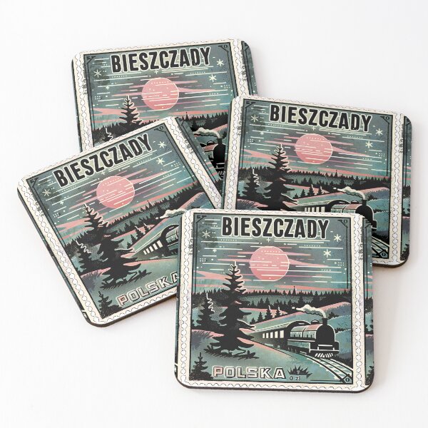 Item preview, stamp znaczek pociąg Bieszczady post vintage cryptostamp Polska nature train pocztowy / dejco.art by domin designed and sold by dejco.art.