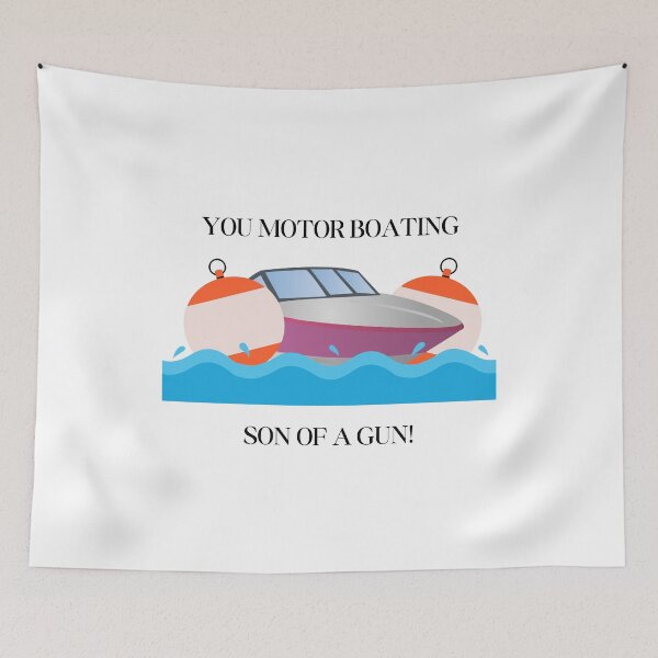 Item preview, Motor boating son of a gun! designed and sold by NicMacTees.