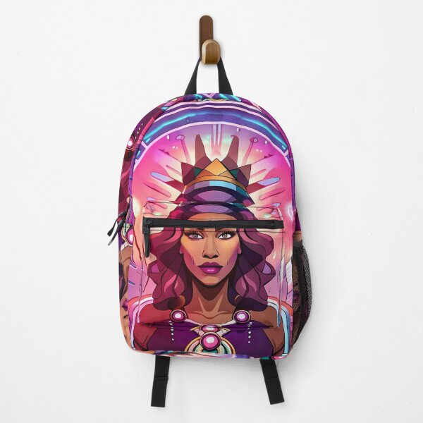 Item preview, Fabulous Woman Pink Cyberpunk Neon Retro Goddess designed and sold by Melan Designs.