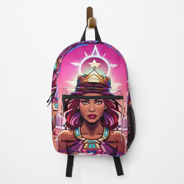 Item preview, Fabulous Woman Pink Cyberpunk Neon Retro Goddess designed and sold by Melan Designs.