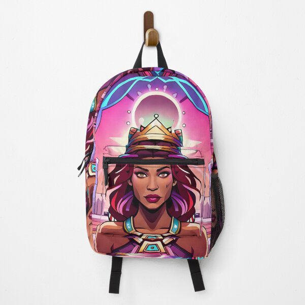 Item preview, Fabulous Woman Pink Cyberpunk Neon Retro Goddess designed and sold by Melan Designs.