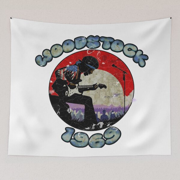 Artikelvorschau, JIMI BEI WOODSTOCK entworfen und verkauft von Foxlindesigns.