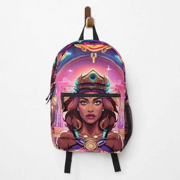 Item preview, Fabulous Woman Pink Cyberpunk Neon Retro Goddess designed and sold by Melan Designs.