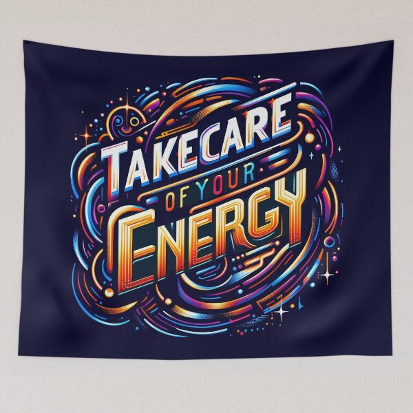 Item preview, Take care of your energy, typography designed and sold by maxmaj.