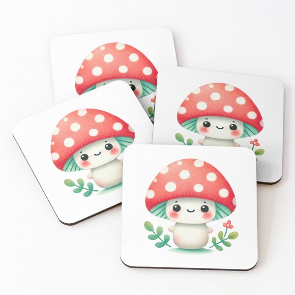 Item preview, Cute Mushroom with Red Polka Dot Cap designed and sold by Little Care Studio.