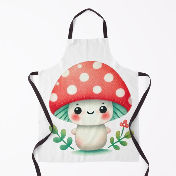 Item preview, Cute Mushroom with Red Polka Dot Cap designed and sold by Little Care Studio.