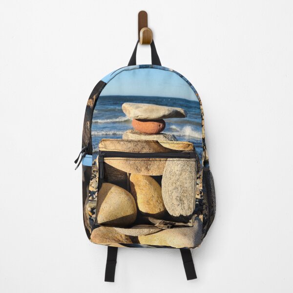 Item preview, Stone Cairn on a Rocky Beach designed and sold by asher-rose-fox.