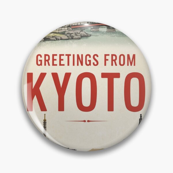 Artikelvorschau, Grüße aus Kyoto Japan Vintage Reise Retro Postkarte Design entworfen und verkauft von TravelPostcardGems.