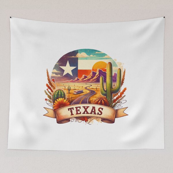 Item preview, Vintage Texas Adventure – Cowboy & Cactus Retro Art for T-Shirts, Mugs & Stickers designed and sold by artedigital99.