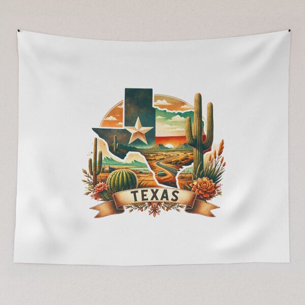 Item preview, Vintage Texas Adventure – Cowboy & Cactus Retro Art for T-Shirts, Mugs & Stickers designed and sold by artedigital99.