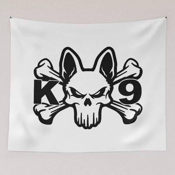 Item preview, K9 Police Dog; Skull; designed and sold by StickerApe.
